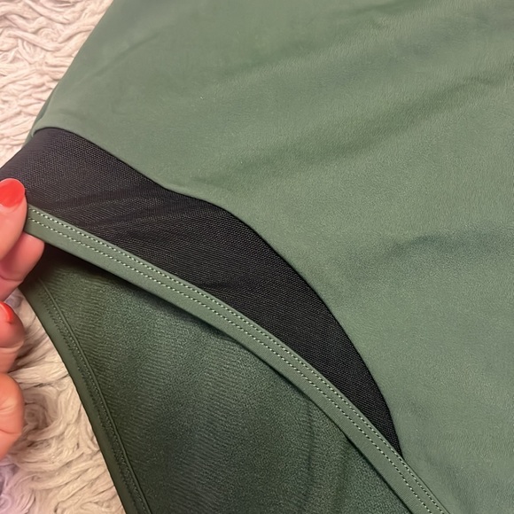 Last chance…Olive Green Bikini Bottom Swimsuit Swim Brief Mesh Panels 3X New - Picture 3 of 5